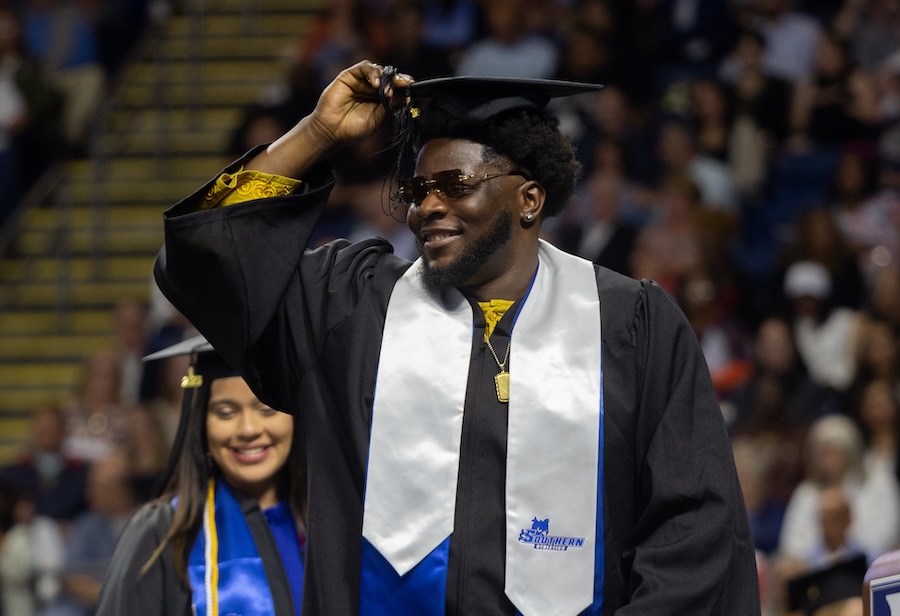 Student at commencement