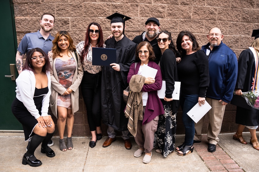 A student and his family