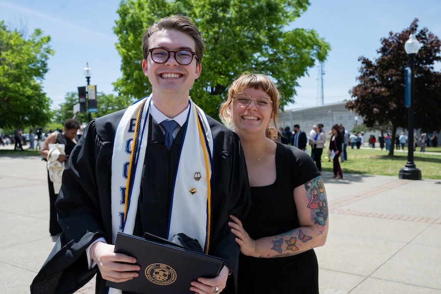 Graduate and family member