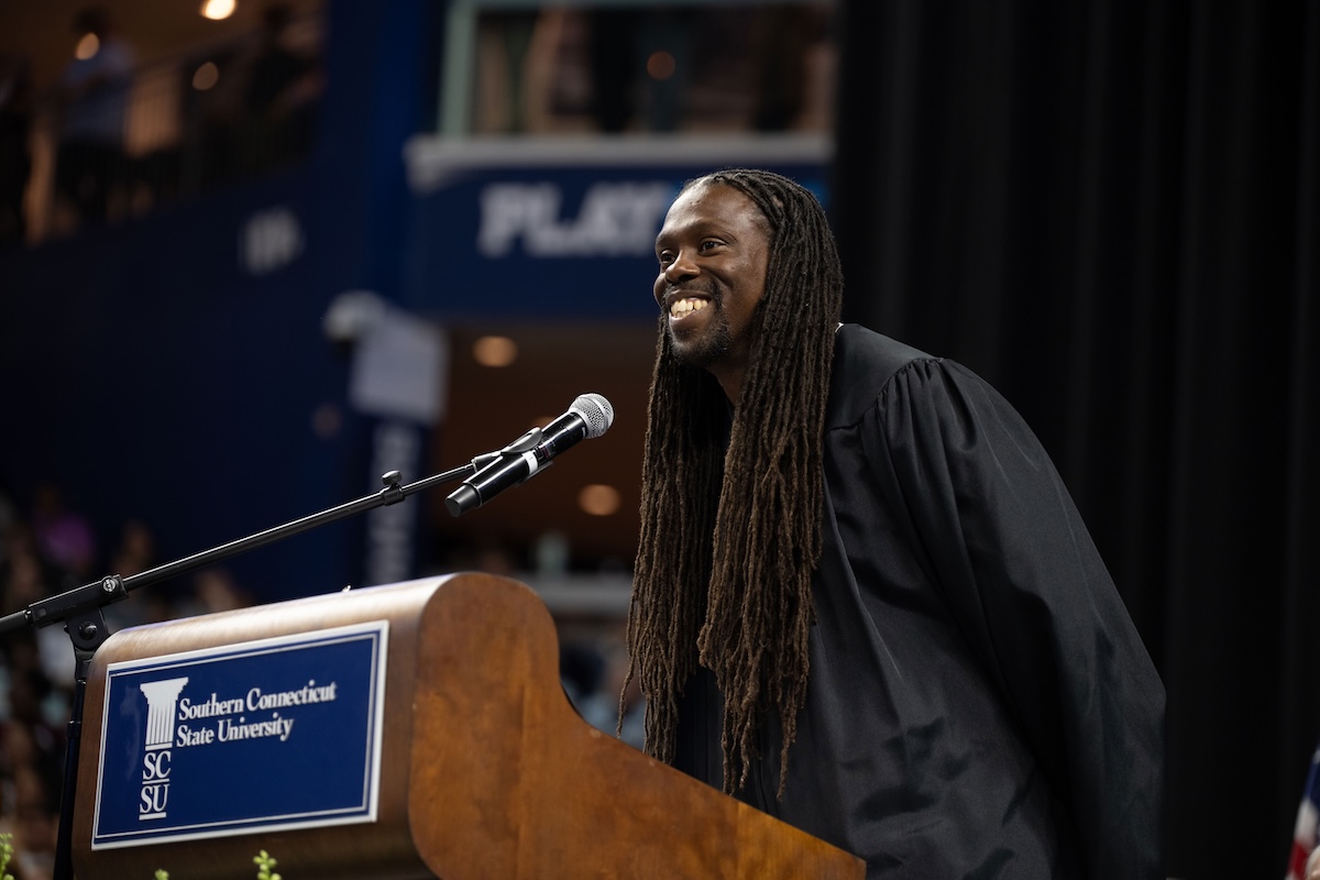 Cam Awesome at SCSU's commencement